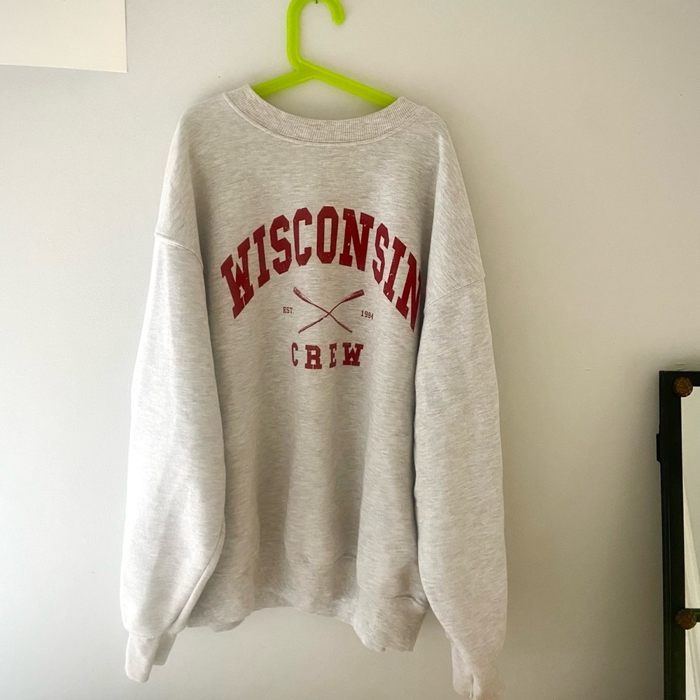 Subdued Wisconsin Crewneck One Size